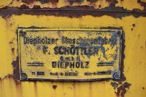 Detail von der gelben Lok