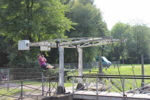 Werners Kraftprobe an der Zugbrücke der Schleuse