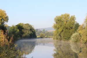 Morgenstimmung an der Lahn zwischen Diez und Limburg