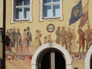 Bild vom Detail: Rathaus Horb mit Fassadenmalerei