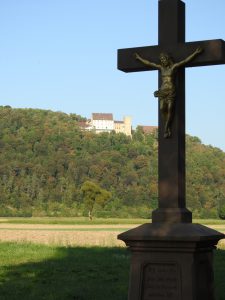 Bild vom Blick auf Schloss Weitenburg von Börstingen aus