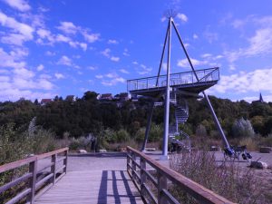 Aussichtsplatform im Neckarbiotop Zugwiesen bei Ludwigsburg