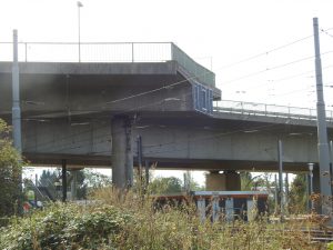 Nicht angeschlossene Zufahrten zur Carlo-Schmidt-Brücke