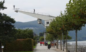 Promenade Bingen - zugleich Kulturufer mit Kran aus 1964